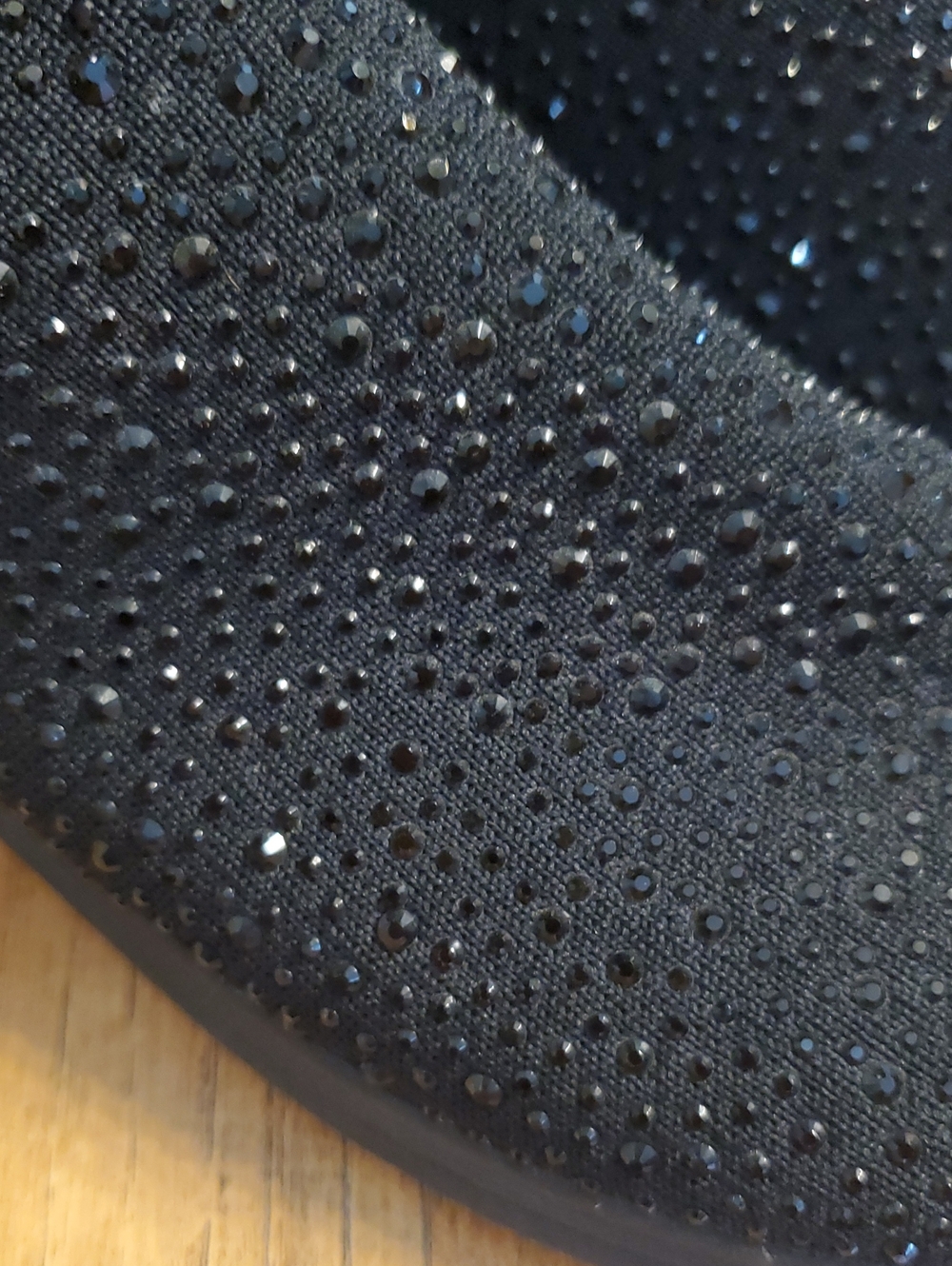 Bobs Sketchers Black Rhinestone Memory Foam Slip On Shoes Size 9 - Picture 3 of 10